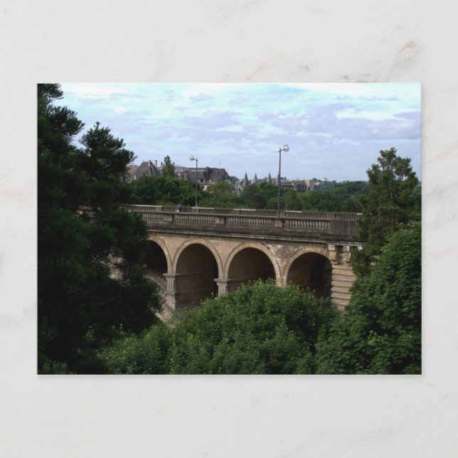 Postal Puente Adolphe, Luxemburgo (Anverso)
