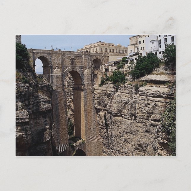 Postal Puente al casco antiguo, Ronda, España (Anverso)