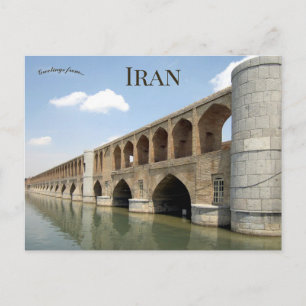 Postal Puente Allahverdi Khan Isfahan Irán