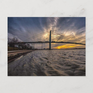 Postal Puente Ambsassador sobre el río Detroit