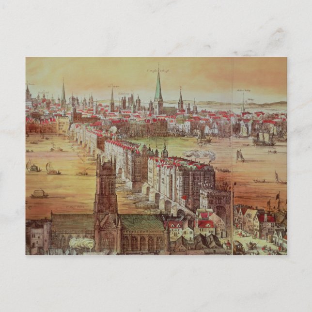 Postal Puente antiguo de Londres (Anverso)