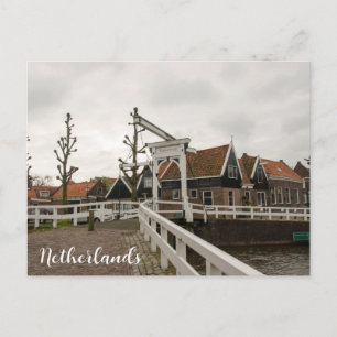 Postal Puente antiguo en Volendam, Países Bajos