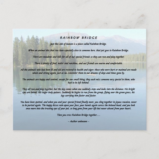 Postal Puente arcoiris 2 (Anverso)