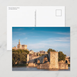 Postal Puente Avignon Francia