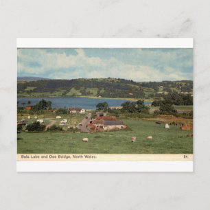 Postal Puente Bala Lake Dee Norte de Gales Vista Vintage