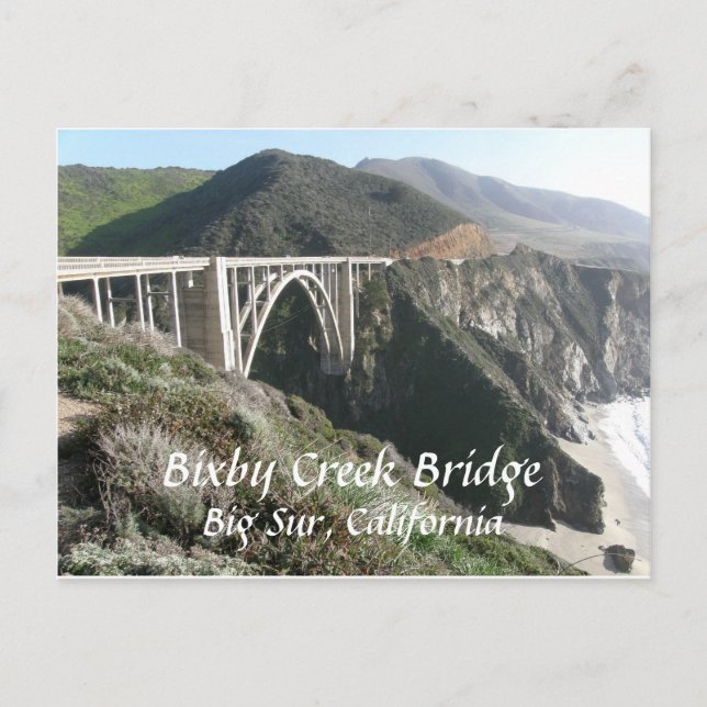 Postal Puente Bixby Creek, Big Sur, California (Anverso)