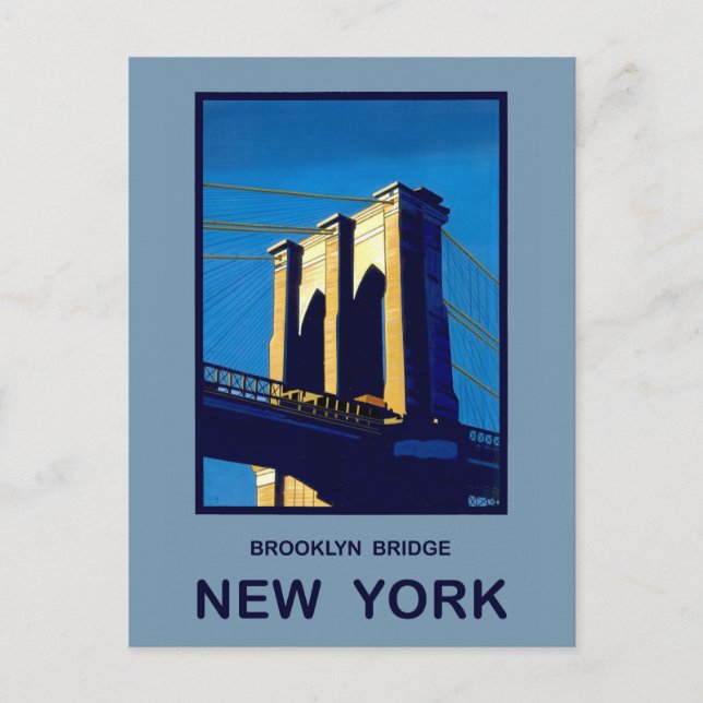 Postal Puente Brooklyn de Nueva York (Anverso)
