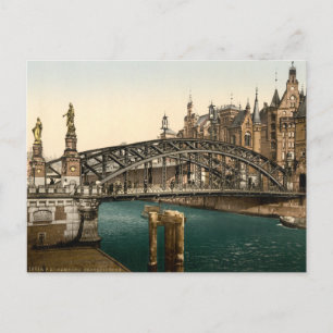 Postal Puente Brooksbrucke, Hamburgo, Alemania