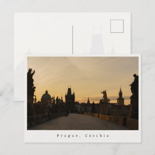 Postal Puente Carlos de Praga al amanecer, foto de viaje