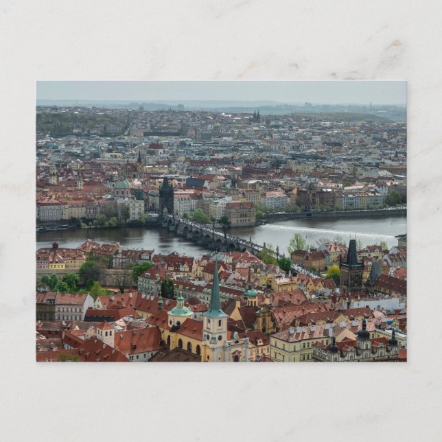 Postal Puente Carlos en Praga - República Checa (Anverso)