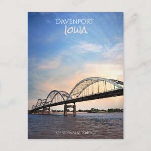 Postal Puente centenario sobre el río Misisipi