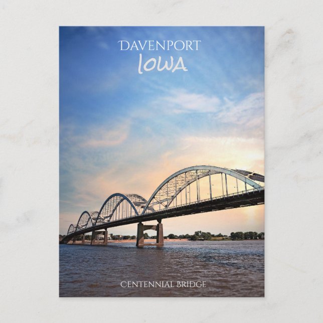 Postal Puente centenario sobre el río Misisipi (Anverso)