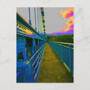 Postal puente colgante de menai