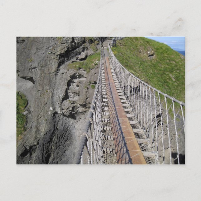 Postal Puente colgante histórico de Carrick-a-rede, Norte (Anverso)