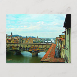 Postal Puente comercial de Florencia, Italia