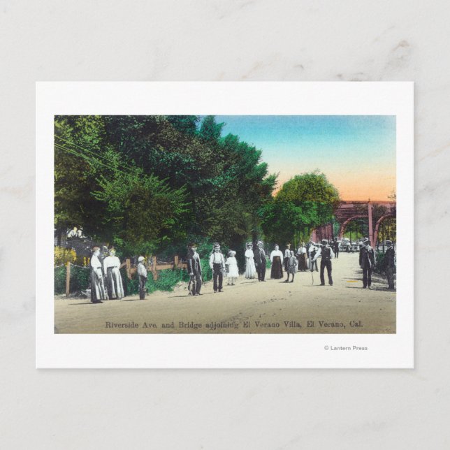 Postal Puente contiguo a La Verano Villa (Anverso)