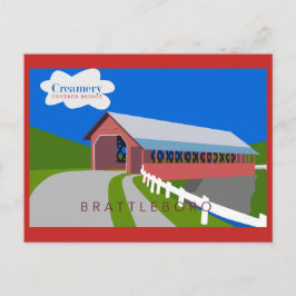 Postal puente cubierta de crema
