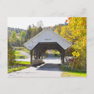 Postal Puente cubierto Chamberlin Mill, Lyndon, Vermont