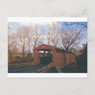 Postal Puente cubierto de Bells Mills