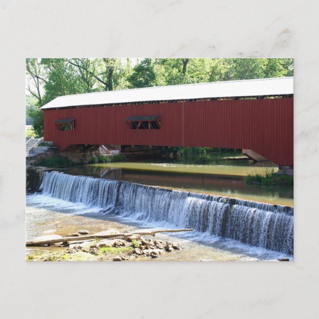 Postal Puente cubierto de Bridgeton (Anverso)