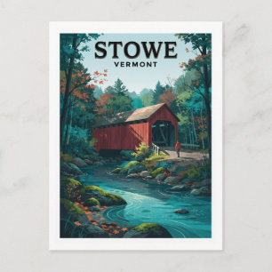 Postal Puente Cubierto de Emily Stowe Vermont