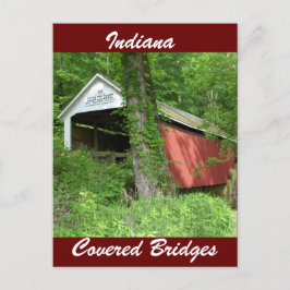 Postal Puente cubierto de Indiana