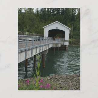 Postal Puente cubierto de Lowell