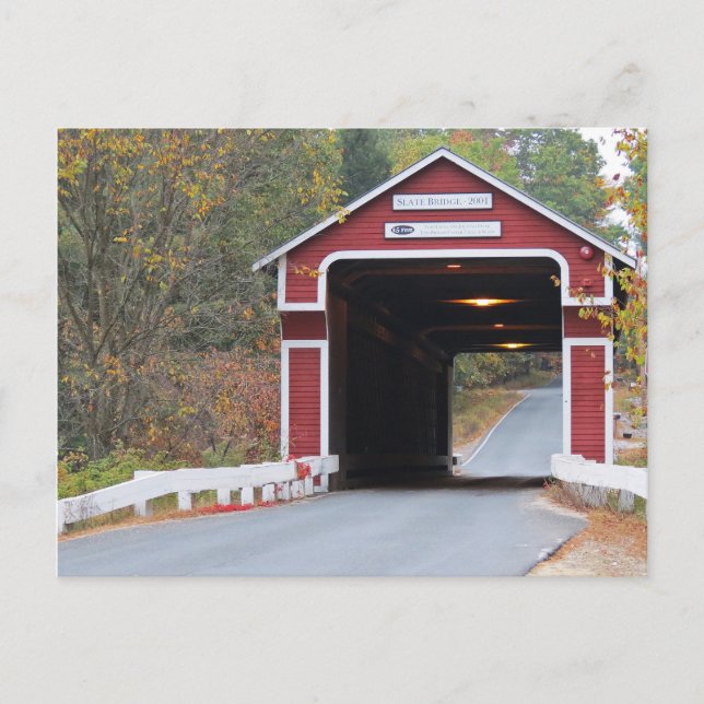 Postal Puente cubierto de pizarra (Anverso)