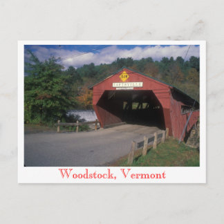 Postal Puente cubierto de Taftsville, Woodstock, Vermont
