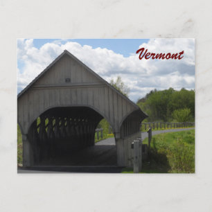 Postal Puente cubierto de Vermont
