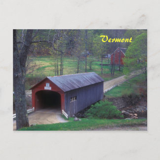 Postal Puente cubierto de Vermont Guilford