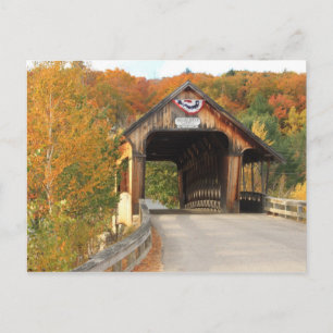 Postal Puente cubierto del río Squam en Ashland