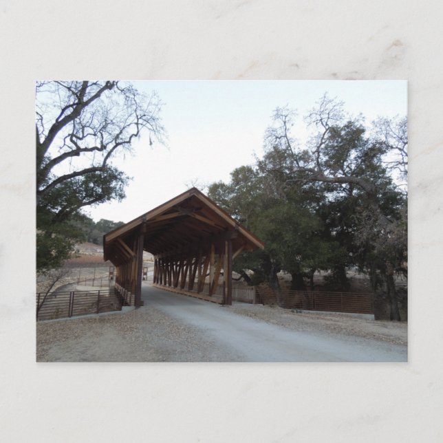 Postal Puente cubierto en Halter Ranch, Paso Robles (Anverso)