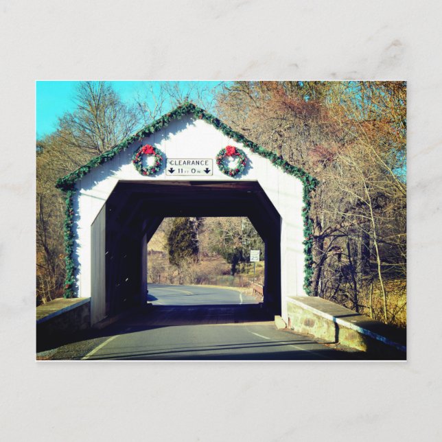 Postal Puente cubierto Erwinna (Anverso)