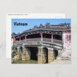 Postal Puente cubierto japonés antiguo en Hoi An - Vietna