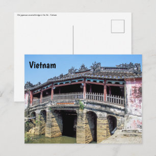 Postal Puente cubierto japonés antiguo en Hoi An - Vietna