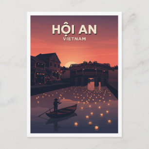 Postal Puente Cubierto Japonés y Río Thu Bon Hoi An