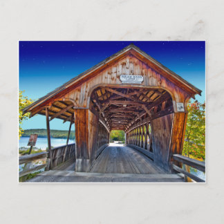 Postal Puente cubierto | Puente del río Squam, Ashland, N