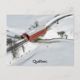 Postal Puente cubierto rojo, Quebec