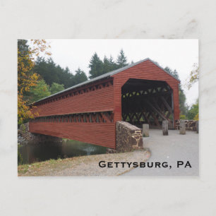 Postal Puente cubierto Sachs cerca de la AP de Gettysburg