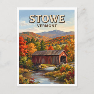 Postal Puente Cubierto Stowe Vermont