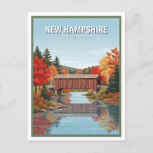 Postal Puente Cubierto Swift River Bath New Hampshire
