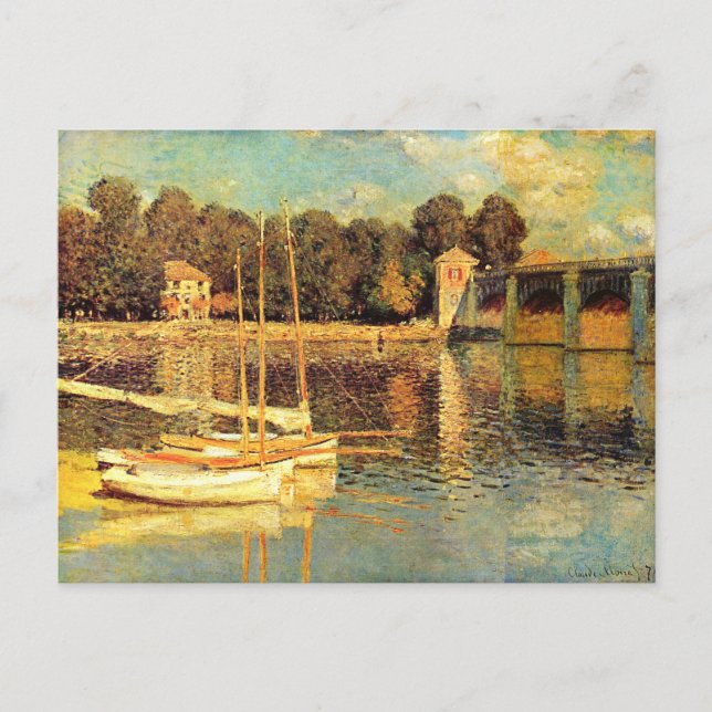Postal Puente de Argenteuil Claude Monet (Anverso)