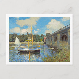 Postal Puente de Argenteuil por Claude Monet