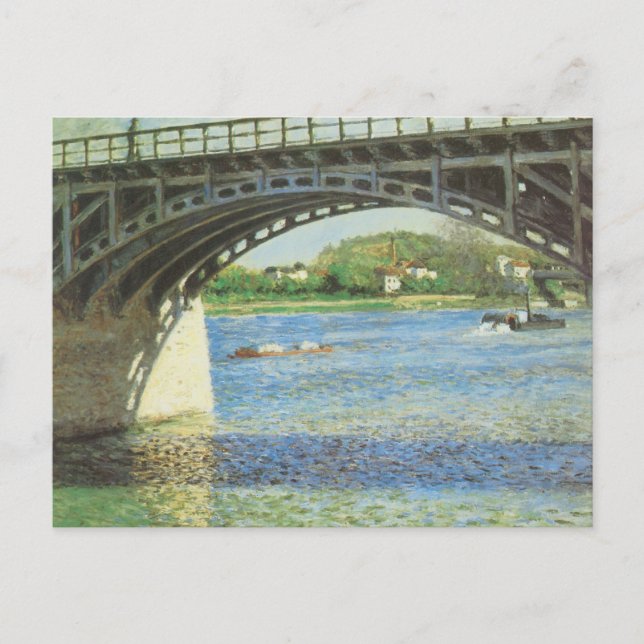 Postal Puente de Argenteuil por Gustave Caillebotte (Anverso)
