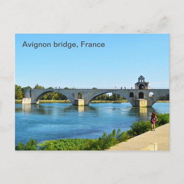 Postal Puente de Avignon en Francia (Anverso)