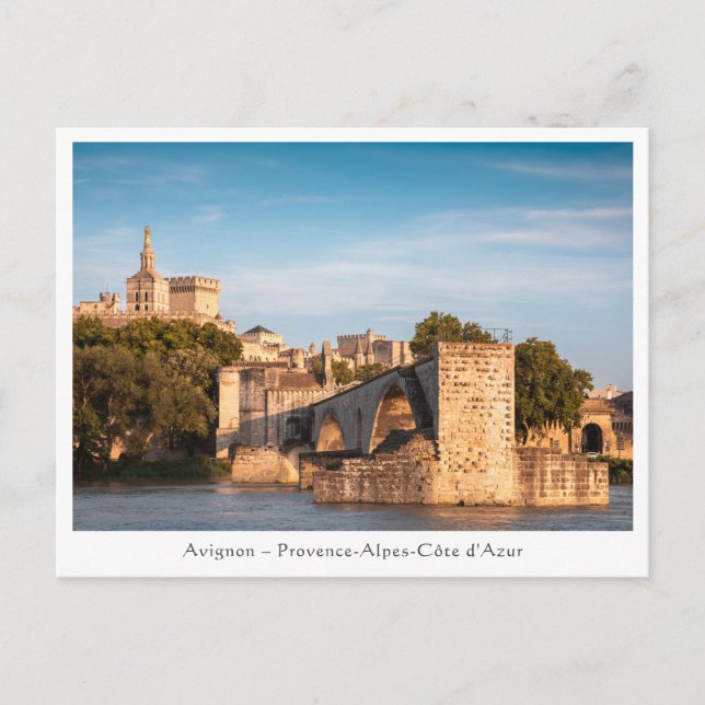 Postal Puente de Aviñón Francia (Anverso)