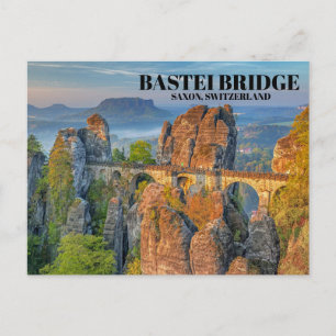 Postal Puente de Bastei Foto Suiza Sajona