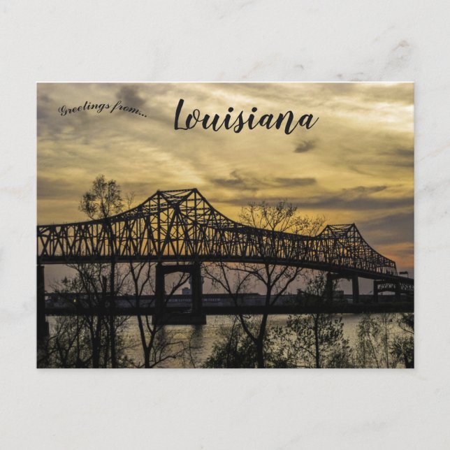 Postal Puente de Baton Rouge en Luisiana (Anverso)