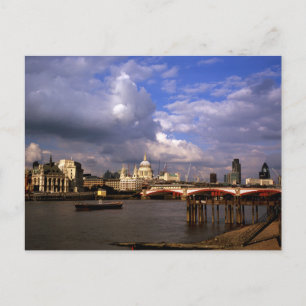 Postal Puente de Blackfriars y Catedral de San Pablo